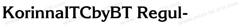 KorinnaITCbyBT Regul字体转换